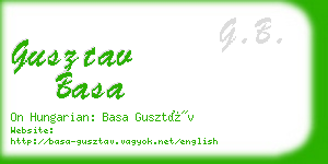 gusztav basa business card